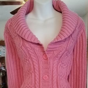 St John's Bay Soft Pink Wide Neck Sweater XL